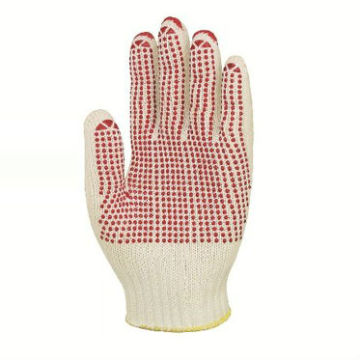 PVC Gloves with Red Dots On Palm