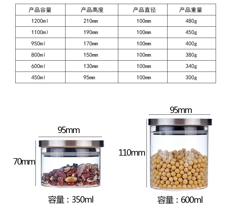 Wholesale High- Quality Cheaper Food Container Storage Jar Pickle Jar