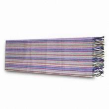 Warp Weaven Woolen Scarf, Measuring 30 x 160 + 10 x 2cm