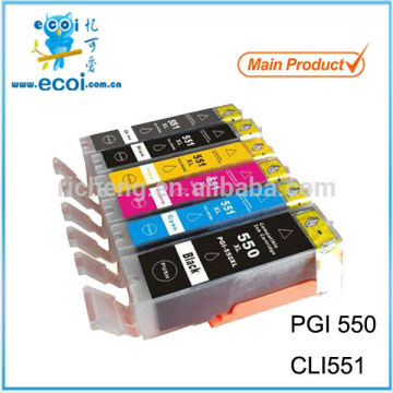 refill ink cartridge 550 551 for PIXMA MG5450 printer