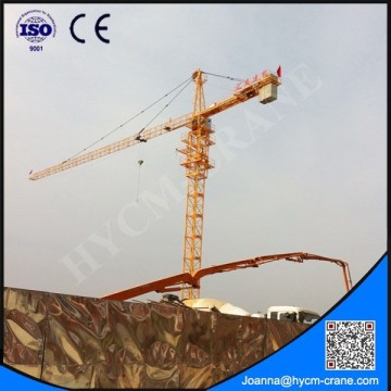 CE&ISO QTZ125(PT6016A) Rail Travelling Flat top Tower Crane