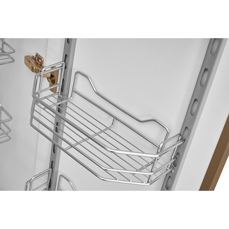Hoge tandem metalen keukenkast kast hardware glijbaan uittrekken mand opslag plank rekken pantry unit organisator organisator