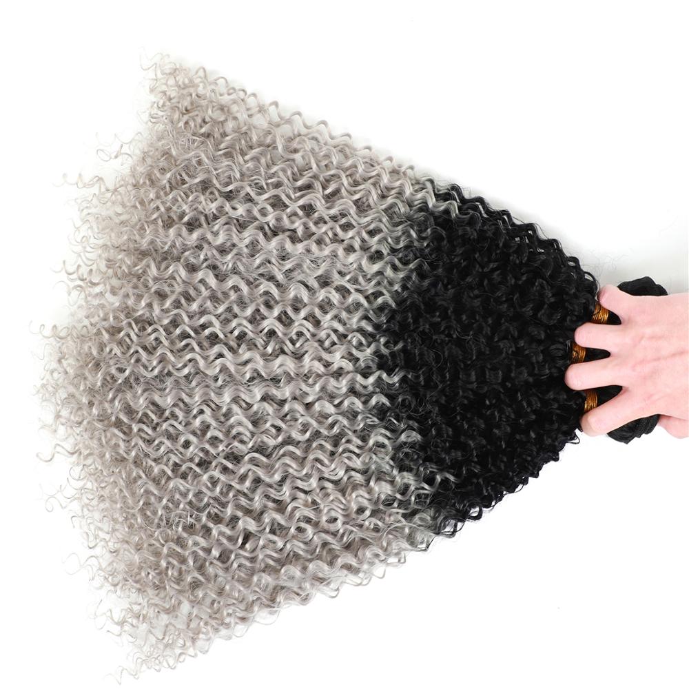 MYZYR 100 Gram/Piece8inch ~30inch Kinky Curly Hair weaving Black Color double machine weft Synthetic hair bundle