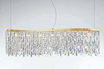 Living room crystal pendant light