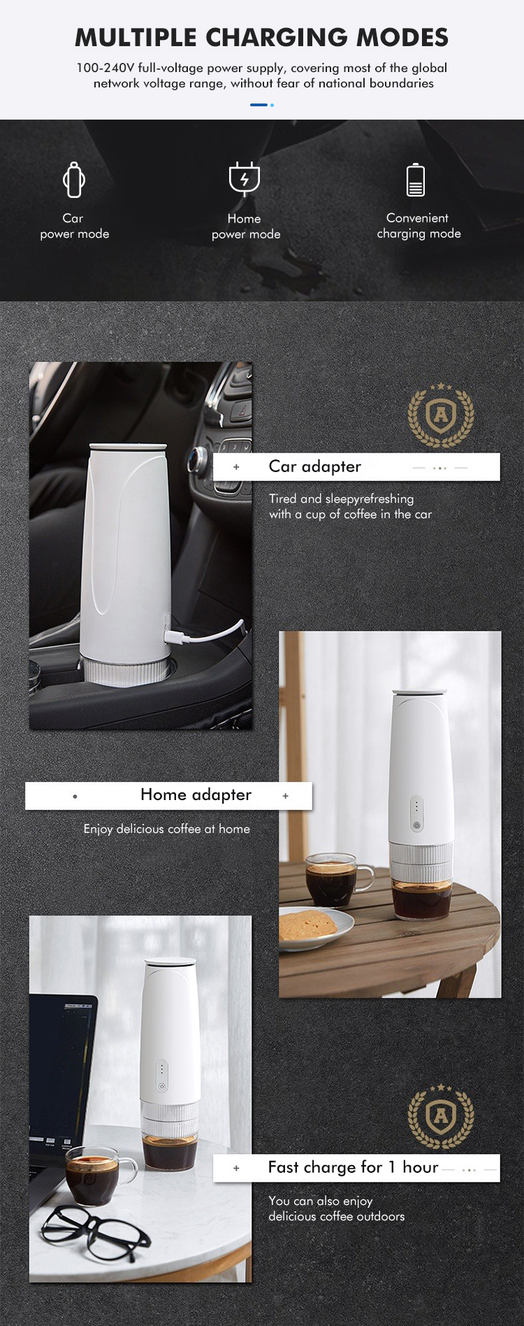 Portable USB Electric Coffee Maker Italian Rechargeable Coffee Capsules Nespresso Coffee Machine