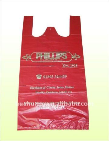 Red shopping vest bag