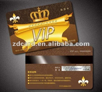 VIP CARD / Magnetic stripe VIP card / Plastic pvc vip card