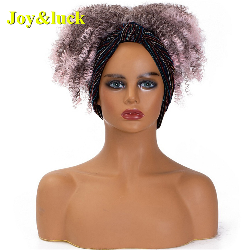 Wholesale Ladies Hair African Wave Hairband Ombre Black Hairband Natural Wavy Headband Wigs for Black Women Synthetic Hair Wigs