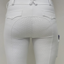 Drop envío para mujeres pantalones de montar a caballo pantalones de silicona