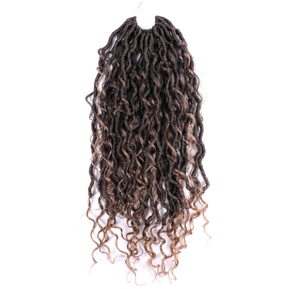 MYZYR Goddess Locs Crochet Hair Extensions Synthetic Twist Braids Hair Locks Crochet braids For Women 24 Strands 18inch Beauty