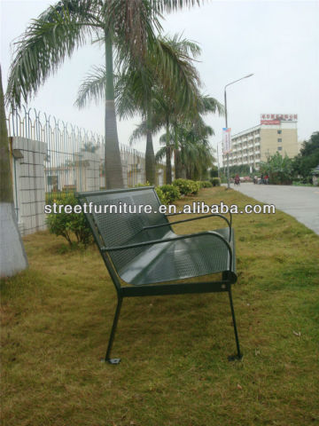 Cheap park benches perforated steel garden benches sale