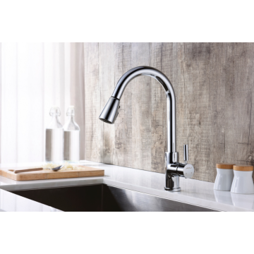 Pull-out Brass Kitchen Faucet Mixer Taps