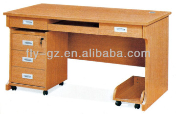 modern design teachers' table with movable cabinet and computer holder/ computer table design with study table/ office desk