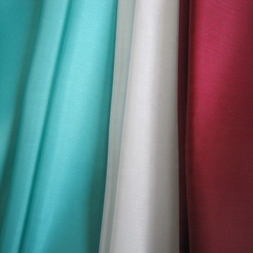 Newest design 30dx30d polyester two tone organza fabric plain woven fabric for dress