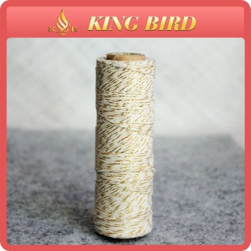Gold metallic 1mm yarn for knitting carpet