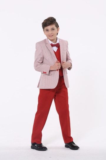 latest fashion design plaid boys blazer