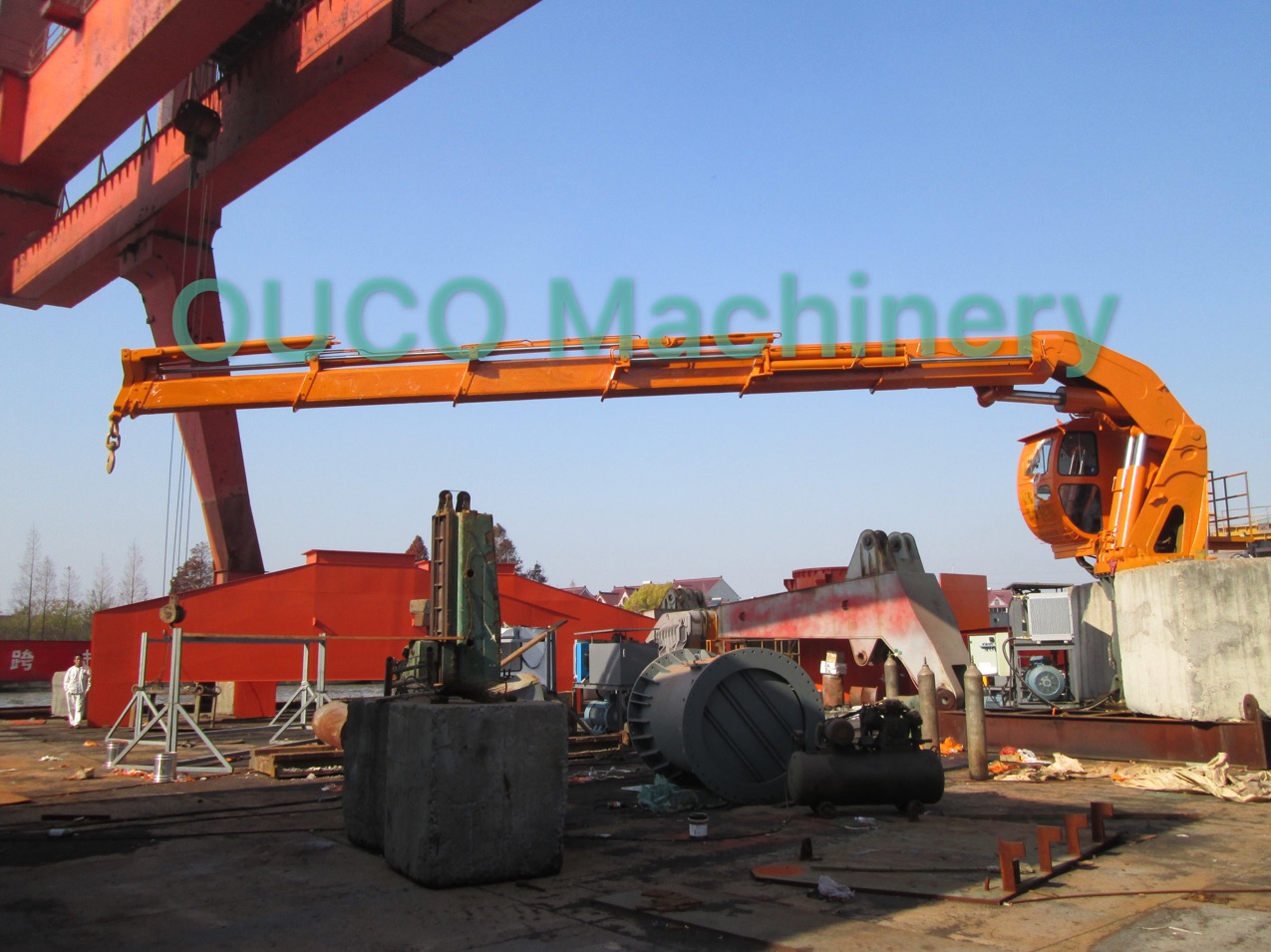 OUCO 5T20M Folding Telescopic Boom Maintenance Crane