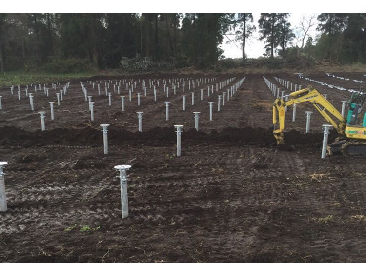 ground screw piles foundation