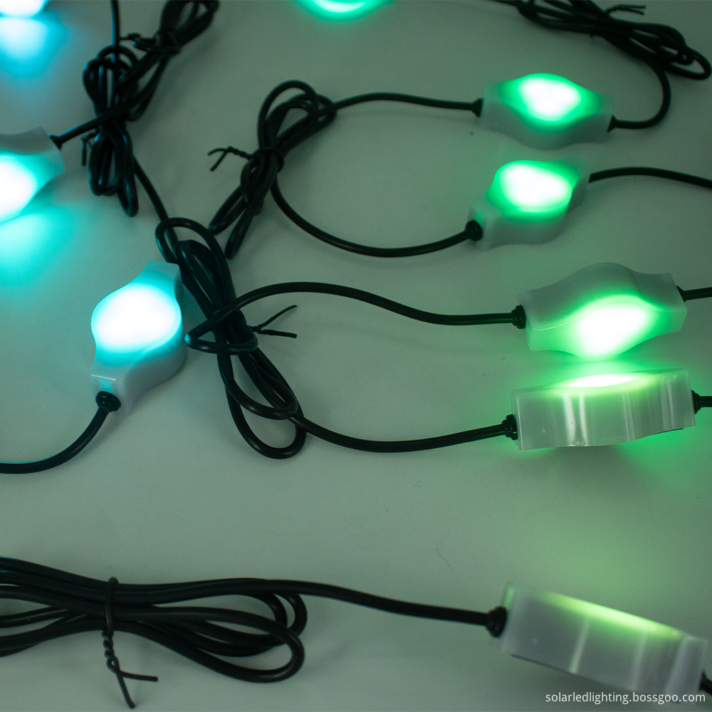 Solar-powered color-changing Christmas lights