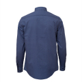 Heren vrijetijdskleding blauw denim shirt met lange mouwen