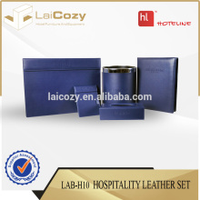hospitality leather set/leather writing set/customized leather desk set