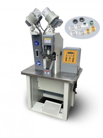 Automatic punching and pressing eyelet machine