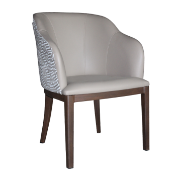 Modern Dining Benches and Chairs: Wood-Grain Metal Legs, Upholstered Wingback Designs