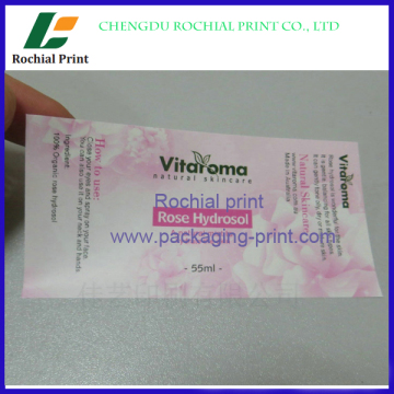 Full color custom adhesive cosmetic label for skin care