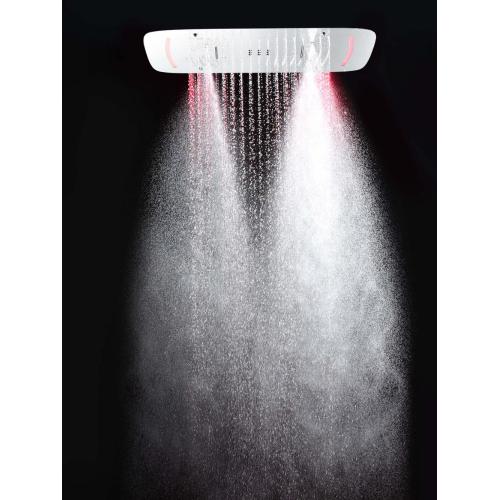Guida per doccia a LED per spruzzatore superiore quadrato da bagno