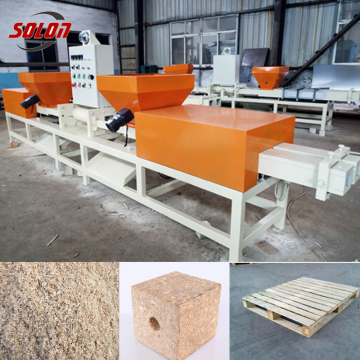 6 Heads Wood Sawdust Pallet Block Machine