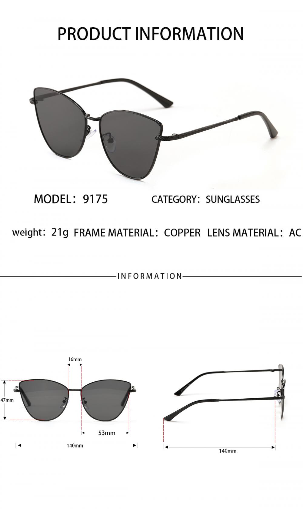 frame metal sun glasses