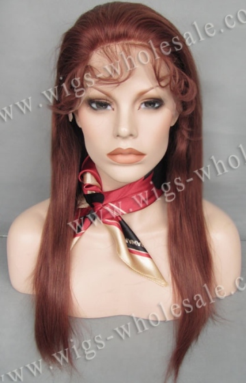 celebrity lace front wigs human hair auburn straight 20inch