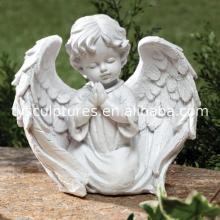 Custom white marble stone cherub statue for sale