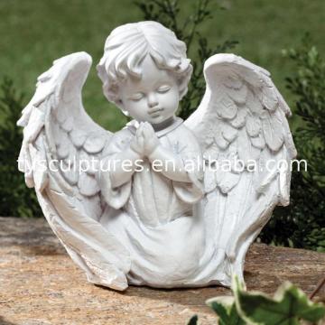 Custom white marble stone cherub statue for sale