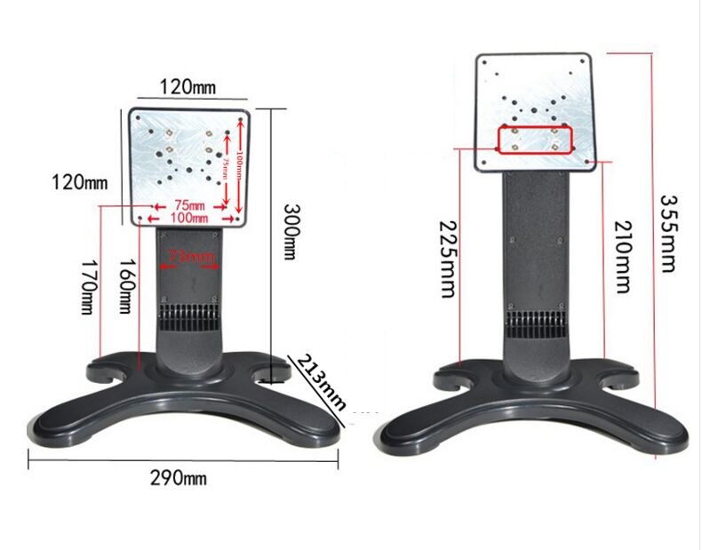 monitor base stand TV09 size