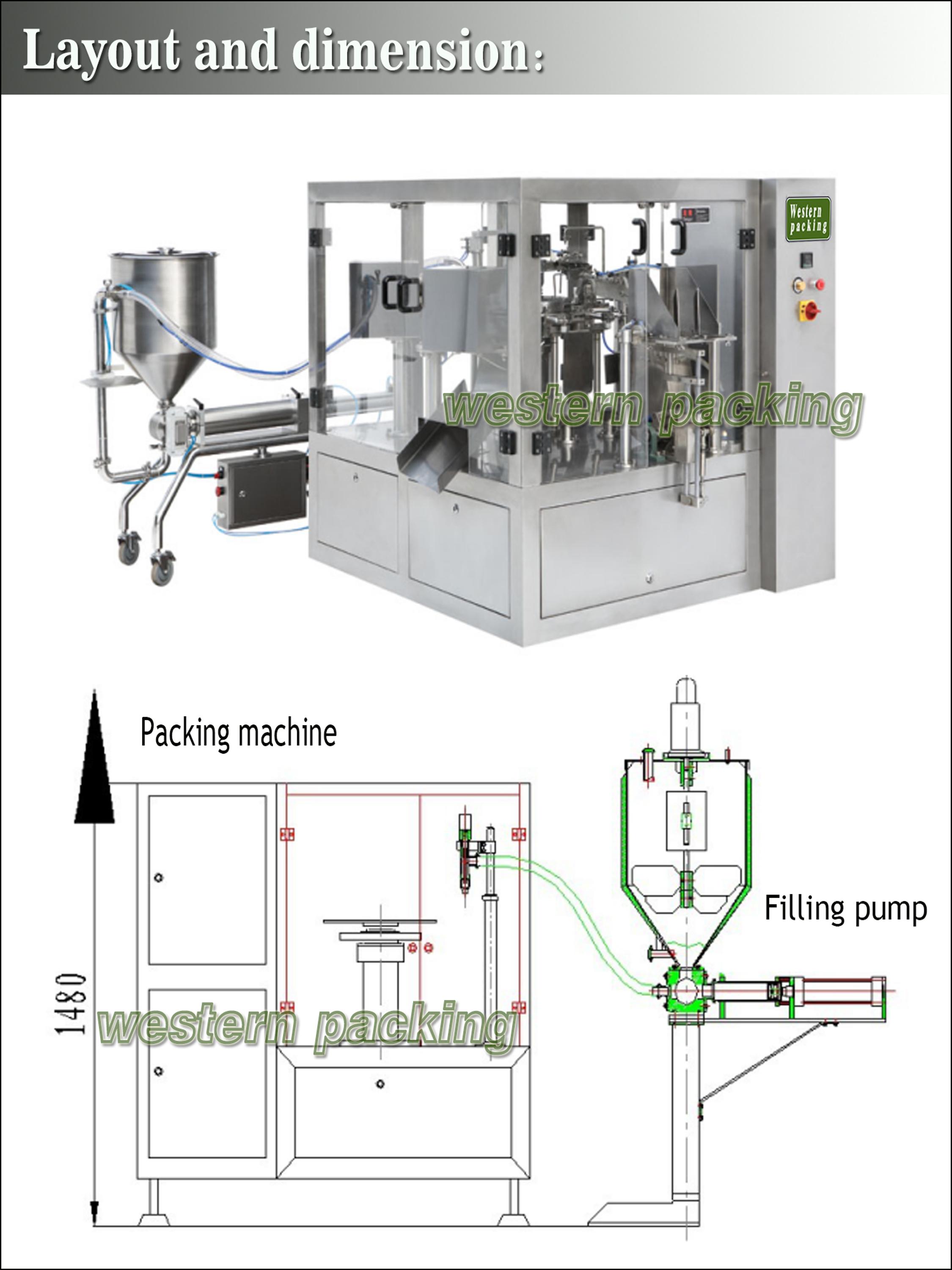 doypack filling machine/Automatic stand up spout pouch filling machine
