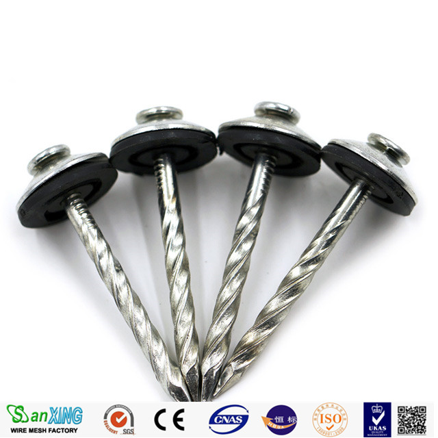 Factory price electro galvanized Q195 umbrella roofing nail