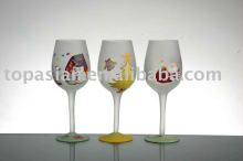 hand printed drinking glass