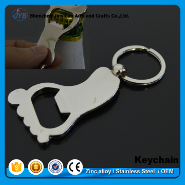 high quality custom logo foot shape keyring foot fetish tube bottle opener keychain