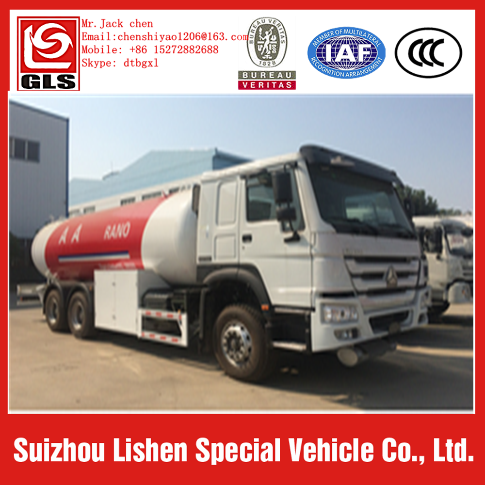 Howo 24.8cbm 6x4 lpg autogas réservoir camion