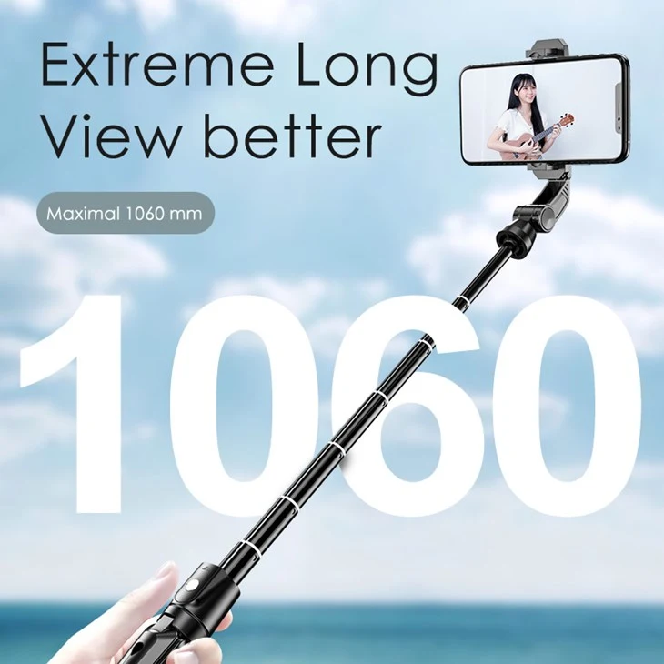 K21 Folding 23cm Aluminium Reverse Bluetooth Selfie Monopod Tripod for Phone