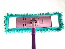 Aluminum microfiber flat mop