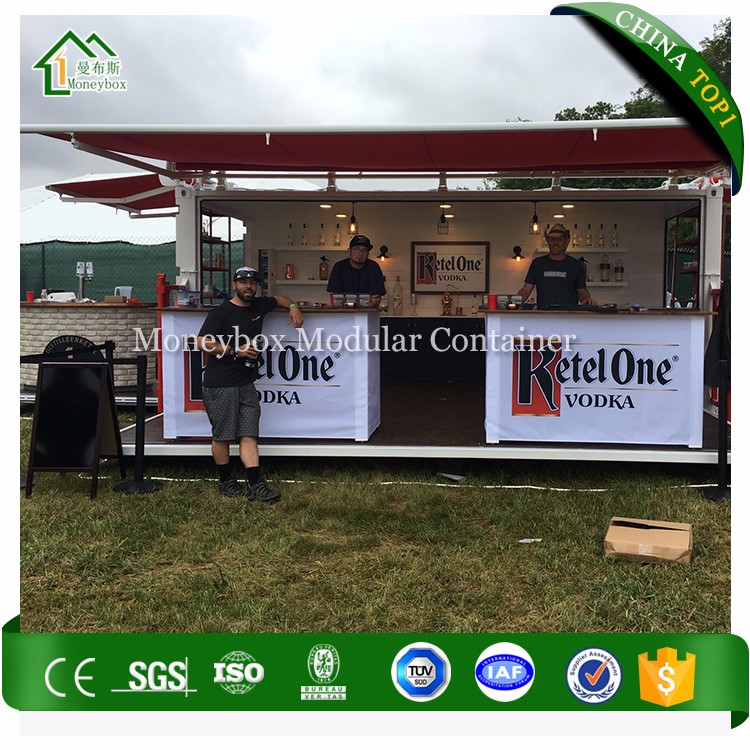 20ft 40ft collapsible portable coffee kiosk/coffee shop steel structure