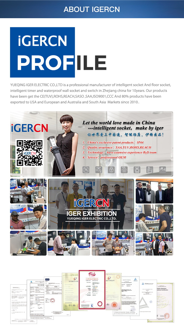 movable kitchen electrical black LED  recessed and surface track Socket with 3 gang power socket /60CM power track socket