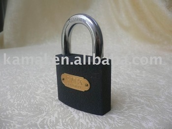 grey thick type iron padlock