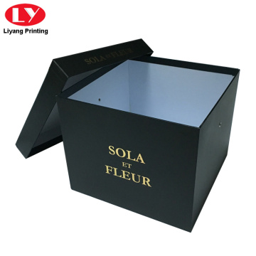 Partihandel Square Black Flower Box Gift