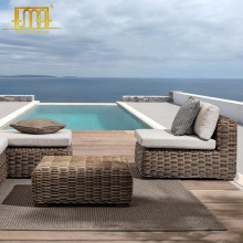 Natural Morocco Pe Rattan Garden Lounge Sofa Chair