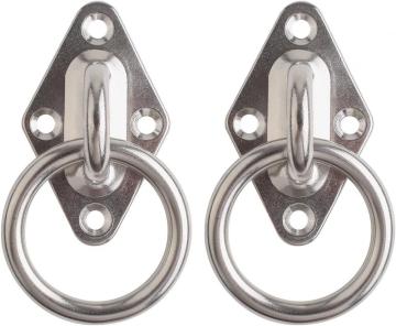 marine grade stainless steel diamond pad eye with ring