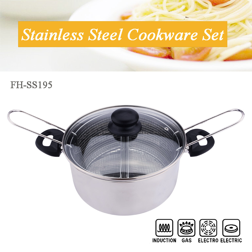 Induction fryer pot