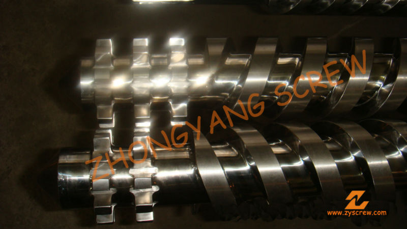 intermeshing counter-rotation bimetallic parallel screw and barrel for pelletizer making machine